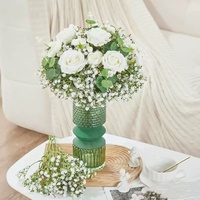 Bunga Mawar Baby Breath Buatan untuk Dekorasi Pernikahan, Hari Valentine, dan Thanksgiving - Rangkaian Bunga Realistis