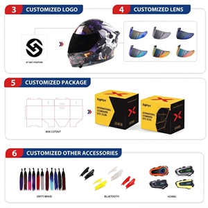 Casques de moto modulaires de forme unique avec un design amusant, <span class=keywords><strong>casque</strong></span> de moto cool en forme de requin - Product Image 5