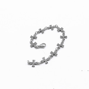 Yunnique Tibetan Silver <b>Cross</b> <b>Chain</b> Bracelet Unisex Geometric Design Jewelry Made in Guangzhou - Product Image 3
