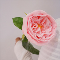 Q-509 Real Touch David Austin Rose Roses de mariage de remise des diplômes de Noël pour la décoration de la Saint-Valentin