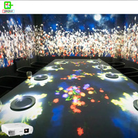 Proyector interactivo de restaurante holográfico 3D, software de juego de pared de tierra de proyección interactiva visual de restaurante inmersivo