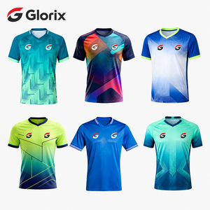 Camisas de Futebol Personalizadas por Atacado 100% Poliéster de Manga Curta, Rápido Secagem e Antibacterianas para Treinamento de Futebol - Product Image 1