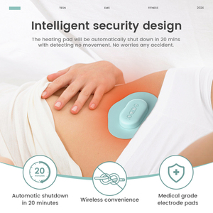 Terapia de Calor Personalizable para Aliviar Cólicos Menstruales, Estimulación Muscular TENS, Control Remoto Inalámbrico para Uso Corporal, Alivio del <span class=keywords><strong>Dolor</strong></span> sin Medicamentos - Product Image 4