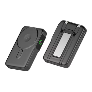 แบตเตอรี่สำรองแม่เหล็กไร้สาย 10000mAh พับเก็บได้ พร้อมสายชาร์จในตัว หน้าจอ LED ชาร์จเร็วสำหรับอุปกรณ์หลากหลายชนิด - Product Image 1