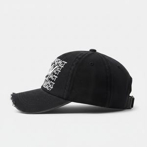 Gorra de Béisbol de 6 Paneles, Estilo Dad Hat, de Mezclilla Negra Desgastada, Lavada, de Alta Calidad, Personalizada al por Mayor - Product Image 2