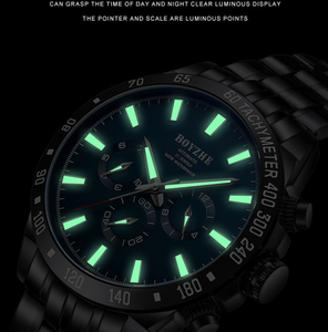 นาฬิกาข้อมือผู้ชาย <span class=keywords><strong>BOYZHE</strong></span> WL039 ตัวเรือนสีดำ หน้าปัดสีขาว ระบบออโตเมติกจักรกล กันน้ำ ราคาประหยัด - Product Image 3