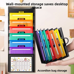Hanging Portable PP Organ Bag Student Multifunctional A4 Folder 6-Cell Data <strong>Storage</strong> Book <strong>File</strong> <strong>Storage</strong> - Product Image 2