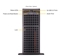 Serveur tour GPU Supermicro SYS-741GE-TNRT 4U, double processeur Intel Xeon, 4x NVI DIA GPU, serveur de travail IA, apprentissage profond, HPC