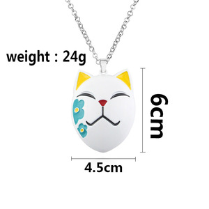 Collar con Máscara <span class=keywords><strong>de</strong></span> Zorro <span class=keywords><strong>de</strong></span> Anime Kimetsu, Collar <span class=keywords><strong>de</strong></span> Cosplay con Máscara <span class=keywords><strong>de</strong></span> Zorro Floral <span class=keywords><strong>de</strong></span> Tanjirou, Sabito y <span class=keywords><strong>Makomo</strong></span>, Recuerdo, Joyería para Hombre y Mujer, Regalo - Product Image 6