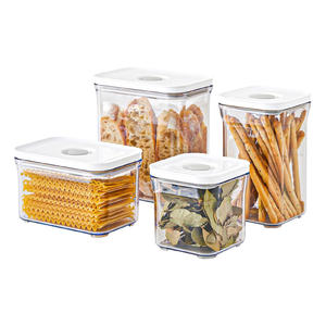 Recipientes de Plástico Cuadrados para Refrigerador, Herméticos, con Tapa y Bomba de Vacío, Diseño Apilable, Ideales para Regalos - Product Image 1