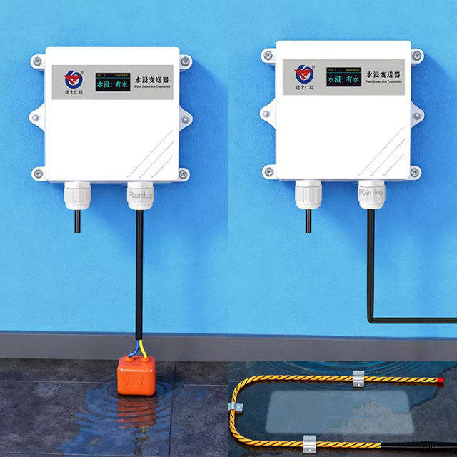 Renke Digital Water Leak Sensor Alarm RS485 Relay Water Leak Detection Device for Warehouse Data Center