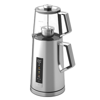 Bouilloire électrique intelligente Hotsy, nouvelle conception, portable, à double paroi en acier inoxydable, 1,7 L + 1 L, pot en verre, samovar, théière turque