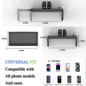 New 2025 nhà máy bảng điều khiển uốn cong cấu hình thấp 360 ° xoay điện thoại có thể điều chỉnh kẹp kẹp giữ cho <span class=keywords><strong>4</strong></span> đến 7.2 inch thiết bị - Product Image 3