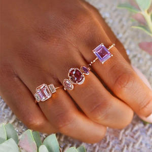 Anillos de Piedra Lunar Alejandrita Natural para Mujer, Anillo de Plata de Ley 925 con Gema, Aguamarina, Amatista Estrellada, Joyería Fina - Product Image 4