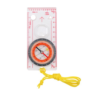 Regla con escala de brújula para exteriores, multifuncional, con cordón para senderismo, navegación, plástico, 12,8x1,5 - Product Image 2