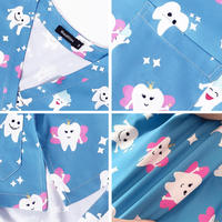 Blouses médicales imprimées à motifs dentaires pour uniformes vétérinaires, blouses chirurgicales de haute qualité, hauts d'infirmière pédiatrique pour médecins