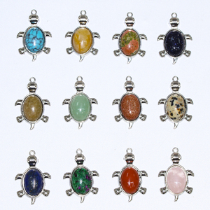 Tinh thần chữa bệnh đá hổ mắt rùa hình Mặt dây chuyền cho Tự Làm Vòng Cổ crafting làm nguồn cung cấp - Product Image 1