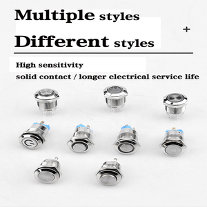 Interruptor de Botón Momentáneo de Metal de 19 mm, 5 Pines, Impermeable, con Anillo Redondo LED e Indicador de Encendido, HSC19F-11EP/<span class=keywords><strong>J</strong></span>/<span class=keywords><strong>H</strong></span>/12V-24V/R - Product Image 6