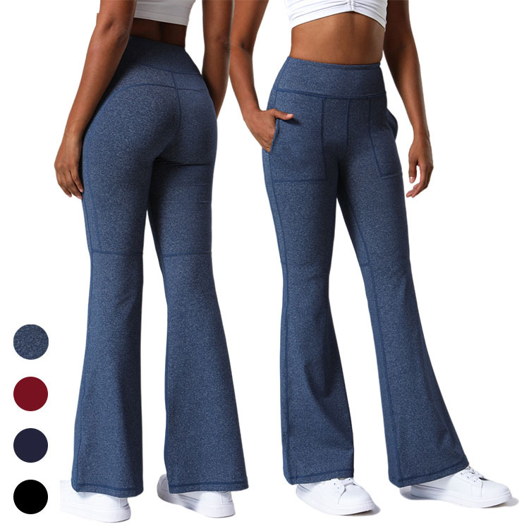 High Waist Padded Sports Loose Straight
