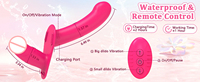 Vibrador de Punto G con Correa Impermeable IPX7, Doble Extremo de Silicona Suave, 10 Modos de Vibración, Control Remoto, Venta al Por Mayor