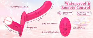Arnés con Correa de Silicona Suave, Dildo Doble, Vibrador de Punto G, Control Remoto, Juguete Sexual para Parejas, Venta al Por Mayor - Product Image 4