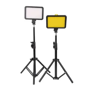 LED Video Light Panel Kit Studio lampe mit verstellbarem Stativ und Farbfiltern für YouTube-Video fotografie