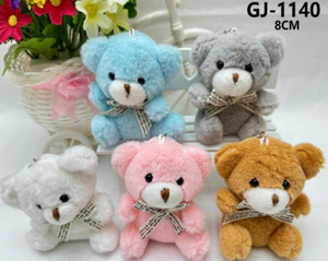 Lindo oso de peluche de 8 cm, llavero colgante, juguete de peluche suave para niños, regalo unisex - Product Image 3
