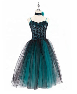 Donne professione <span class=keywords><strong>danza</strong></span> fiore paillettes decorazione balletto lungo Tutu <span class=keywords><strong>abiti</strong></span> da ragazza - Product Image 6