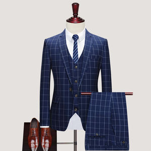 navy blue check coat