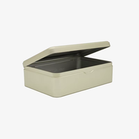Boîte en étain rectangulaire de qualité alimentaire, personnalisable, avec couvercle à charnière imprimé, emballage écologique adapté à l'emballage du chocolat et des bonbons
