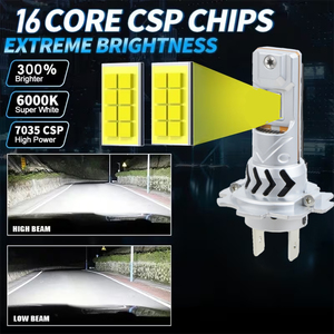 Ampoules de phare <span class=keywords><strong>LED</strong></span> pour voiture H7 H11 9005, remplacement 1:1 des ampoules halogènes, plug-and-play, 56W, nouvelle arrivée, vente chaude - Product Image 2
