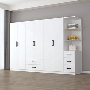 Armoire de rangement en <span class=keywords><strong>bois</strong></span> composite avec porte en verre trempé pour suite parentale - Product Image 3