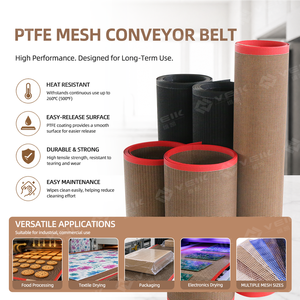 PTFE Mesh Belt For Food Dehydration Equipment Fruit Dryers Vegetable Processing Machines And Continuous Drying Production Lines