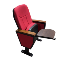 Chaise de théâtre pliable moderne de luxe à prix abordable avec tablette et porte-gobelet, idéale pour auditorium et église, modèle YA-L04