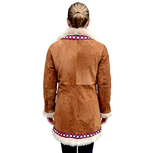 Abrigo de estilo Retro Vintage de 1960s-1970s, abrigo de piel de oveja marrón afgano hippie, abrigo largo de ante Penny Lane - Product Image 5