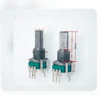 Potenciómetros de Resistencia Variable RK09L1140A2U de 50mW, 10kohm, 300V CA, Rotación Completa, 300+5 Conexiones