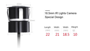 Directo de fábrica 8LED vista trasera cámara de marcha atrás visión nocturna dinámica gran angular cámara de visión trasera de coche - Product Image 6