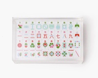 Tuiles de Mahjong Américaines Uniques et Colorées à Couche Unique, 160 Pièces en Acrylique, Couleurs Personnalisables, Épaisseur Optimale pour les Réunions de Famille et les Tables