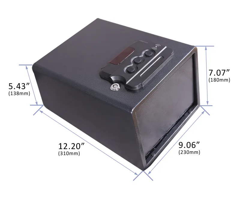 Hızlı erişim elektronik güvenlik silah küçük emniyet kasası dijital tuş takımı RFID kart taşınabilir saklama kutusu araba güvenli