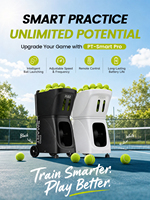 Machine à lancer des balles de tennis et de padel PUSUN, lanceur intelligent de balles de tennis, distributeur automatique de balles de tennis, entraîneur de padel portable pour le terrain