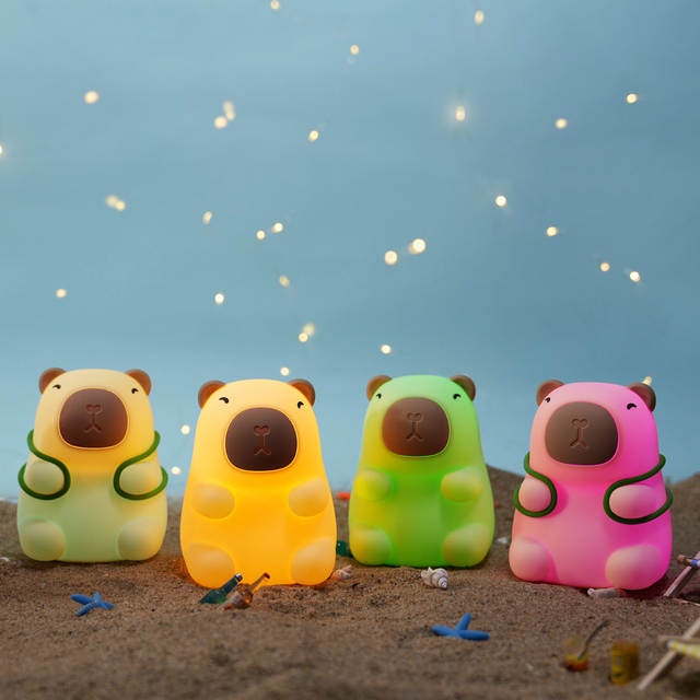 LED Capybara Night Light Cross-border New Products USB Rechargeable Home Decoration Night Light