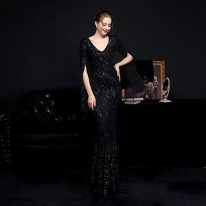 Sequins uzun ince zarif parti elbise Fishtail <span class=keywords><strong>abiye</strong></span> yeni Model - Product Image 4