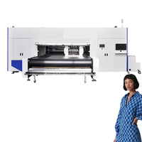 Imprimante textile haute efficacité OEM 2600 ㎡/h 1 passage 3050mm largeur 8 couleurs d'encre Double rouleau propre tissu de lavage imprimante de tissu