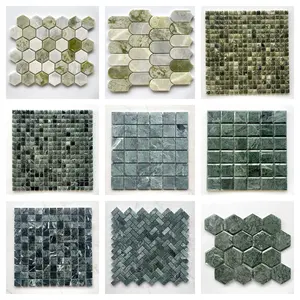 Wholesale Foshan High Quality Green Stone Marble Mosaic Tiles