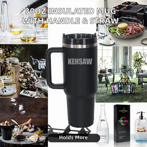 Vaso Térmico de Acero Inoxidable de 40 oz con Asa y Pajita, Aislamiento al Vacío, Libre de BPA, para Uso en Exteriores, Venta al por Mayor - Product Image 2