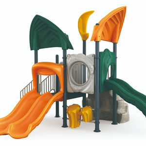 LLDPE pequeño equipo de juegos al aire libre con toboganes y <span class=keywords><strong>Bongo</strong></span> para que los niños jueguen en el restaurante - Product Image 1