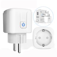 Prise intelligente WiFi SIXWGH Tuya avec adaptateur Alexa, prise EU 16A/20A avec moniteur de consommation d'énergie pour la domotique