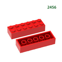 Accessoires de construction en briques 2*6, porte-clés personnalisé en briques de construction, impression de logo, longue bande de briques de construction, jouets en plastique NO.44237