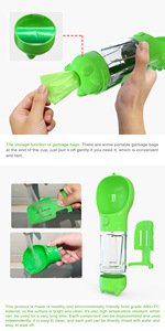 Üretici toptan 3 in 1 taşınabilir fonksiyonel köpek su şişesi gıda poop çanta depolama - Product Image 6