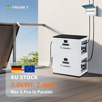 Stock UE Allemagne Batterie LiFePO4 3.8KWH Onduleur 2.4KW Système Solaire Tout-en-un pour Balcon Hybride Monophasé Triphasé IP65